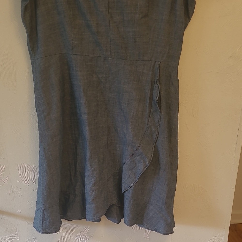 J. Crew Blue V-Neck Mini Dress - Picture 8 of 12